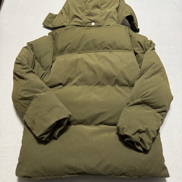 NWT VALABASAS Olive Puffer Jacket Men's M Hooded Streetwear Embroidered Logo - Picture 8 of 13